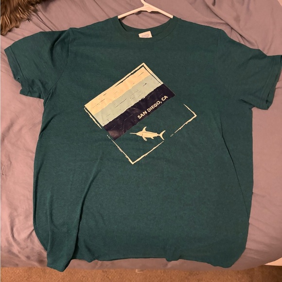 Delta Soft Adult Unisex Medium Cotton Blue NWOT San Diego, CA Graphic Print Tee - Picture 1 of 11